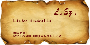 Lisko Szabella névjegykártya